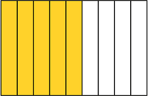Yellow-Amber Rectangle Fraction 5:9