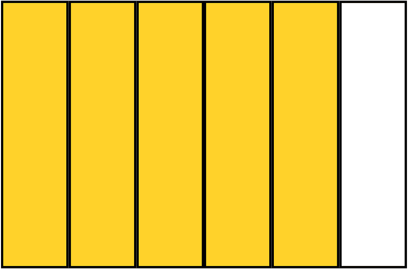 Yellow-Amber Rectangle Fraction 5:6