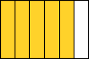 Yellow-Amber Rectangle Fraction 5:6