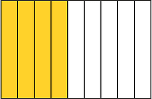 Yellow-Amber Rectangle Fraction 4:9