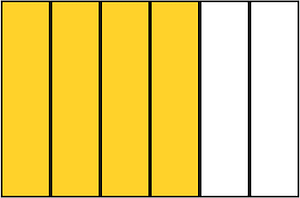 Yellow-Amber Rectangle Fraction 4:6