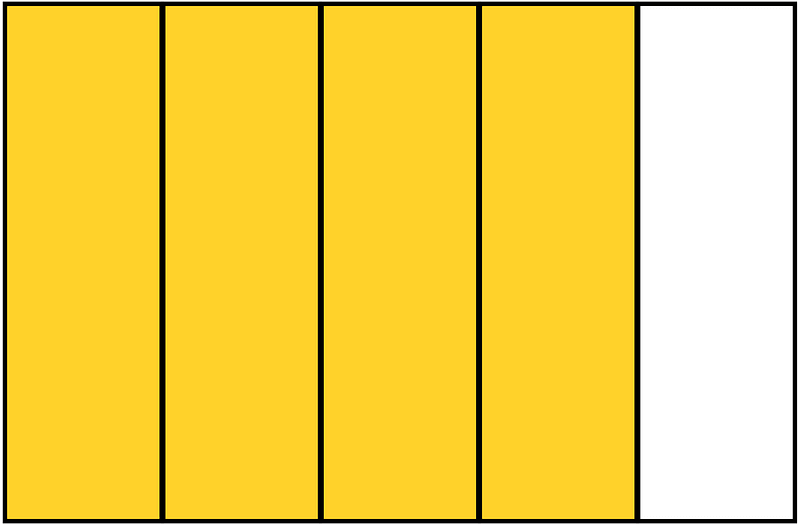 Yellow-Amber Rectangle Fraction 4:5