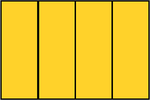Yellow-Amber Rectangle Fraction 4:4