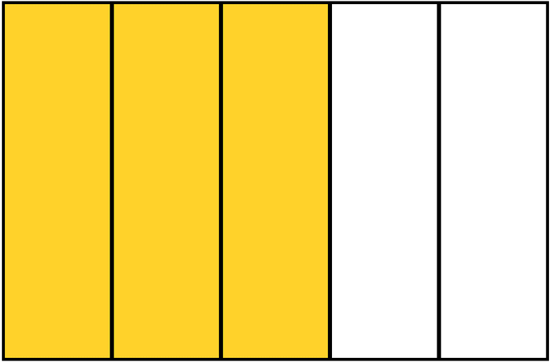Yellow-Amber Rectangle Fraction 3:5