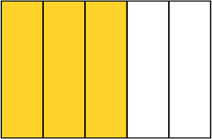 Yellow-Amber Rectangle Fraction 3:5