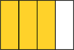 Yellow-Amber Rectangle Fraction 3:4