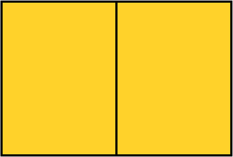 Yellow-Amber Rectangle Fraction 2:2