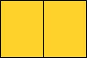 Yellow-Amber Rectangle Fraction 2:2