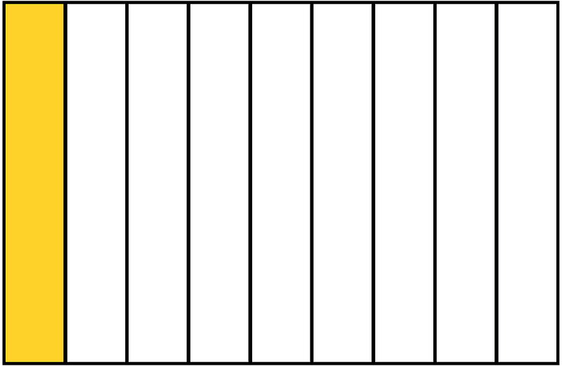 Yellow-Amber Rectangle Fraction 1:9