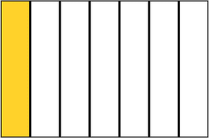 Yellow-Amber Rectangle Fraction 1:7