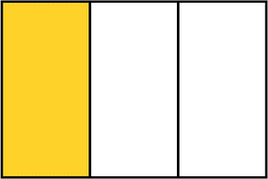 Yellow-Amber Rectangle Fraction 1:3