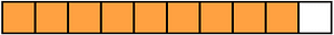 Orange Rectangle Fraction 9:10