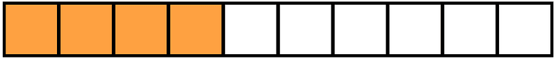 Orange Rectangle Fraction 4:10