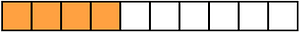 Orange Rectangle Fraction 4:10