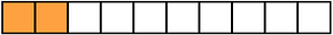 Orange Rectangle Fraction 2:10
