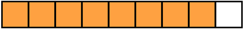 Orange Rectangle Fraction 8:9
