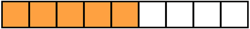 Orange Rectangle Fraction 5:9