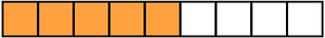 Orange Rectangle Fraction 5:9