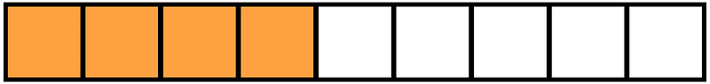 Orange Rectangle Fraction 4:9