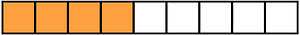 Orange Rectangle Fraction 4:9
