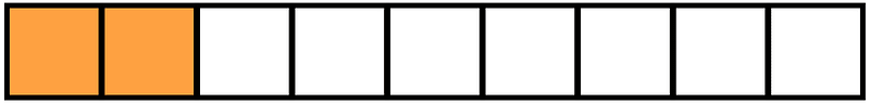 Orange Rectangle Fraction 2:9