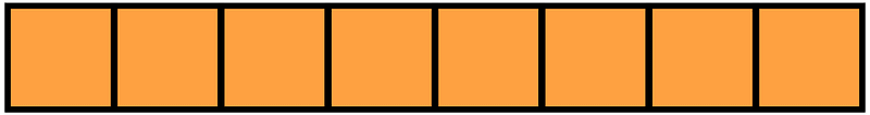 Orange Rectangle Fraction 8:8