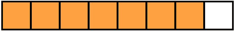 Orange Rectangle Fraction 7:8