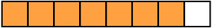 Orange Rectangle Fraction 7:8