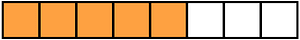 Orange Rectangle Fraction 5:8