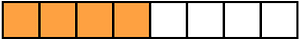 Orange Rectangle Fraction 4:8