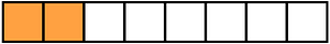 Orange Rectangle Fraction 2:8