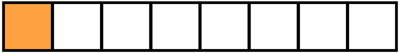 Orange Rectangle Fraction 1:8