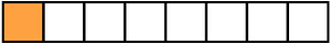 Orange Rectangle Fraction 1:8
