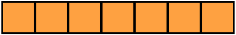 Orange Rectangle Fraction 7:7