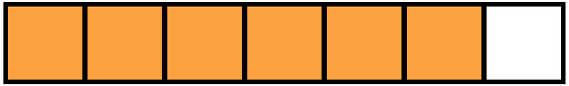Orange Rectangle Fraction 6:7