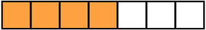 Orange Rectangle Fraction 4:7