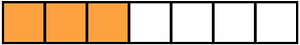 Orange Rectangle Fraction 3:7