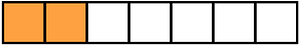 Orange Rectangle Fraction 2:7