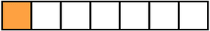 Orange Rectangle Fraction 1:7