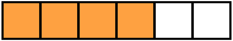 Orange Rectangle Fraction 4:6