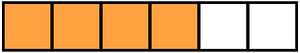 Orange Rectangle Fraction 4:6
