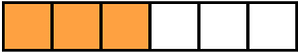 Orange Rectangle Fraction 3:6