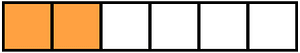 Orange Rectangle Fraction 2:6