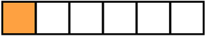 Orange Rectangle Fraction 1:6