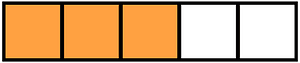 Orange Rectangle Fraction 3:5