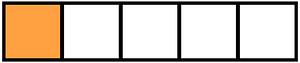 Orange Rectangle Fraction 1:5