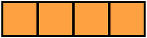 Orange Rectangle Fraction 4:4