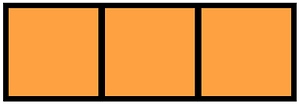 Orange Rectangle Fraction 3:3