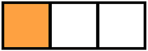 Orange Rectangle Fraction 1:3