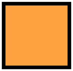 Orange Rectangle Fraction 1:1